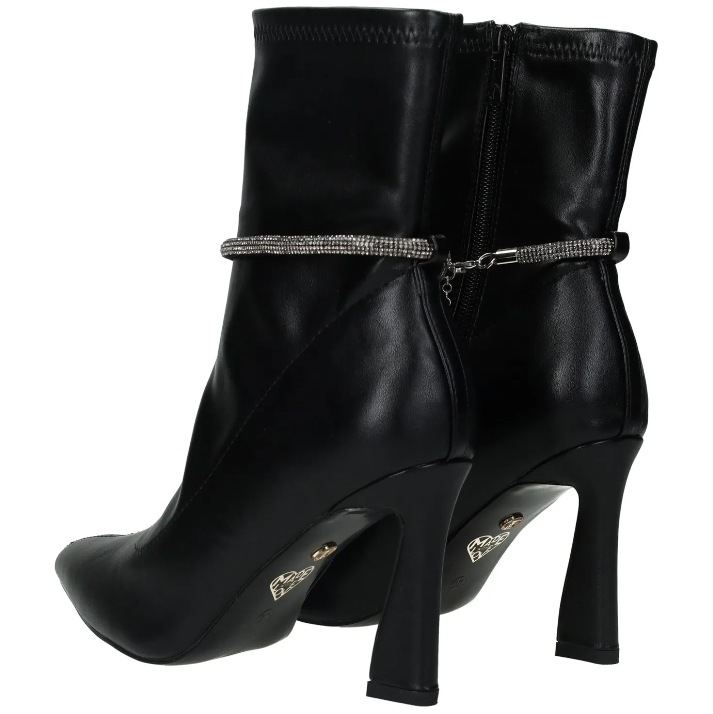 Stivaletti con cordino in strass.Tacco alto 9cm